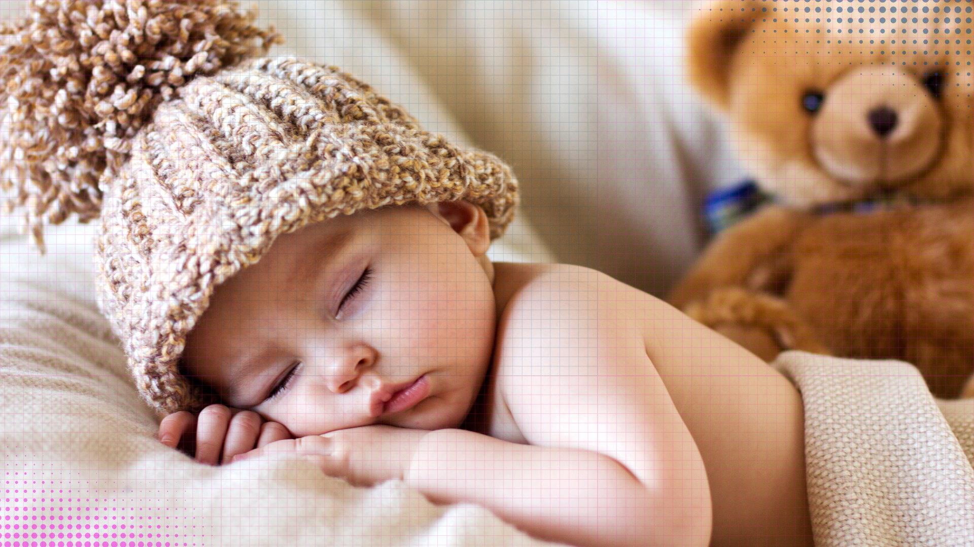 A newborn baby resting peacefully in the first weeks at home
