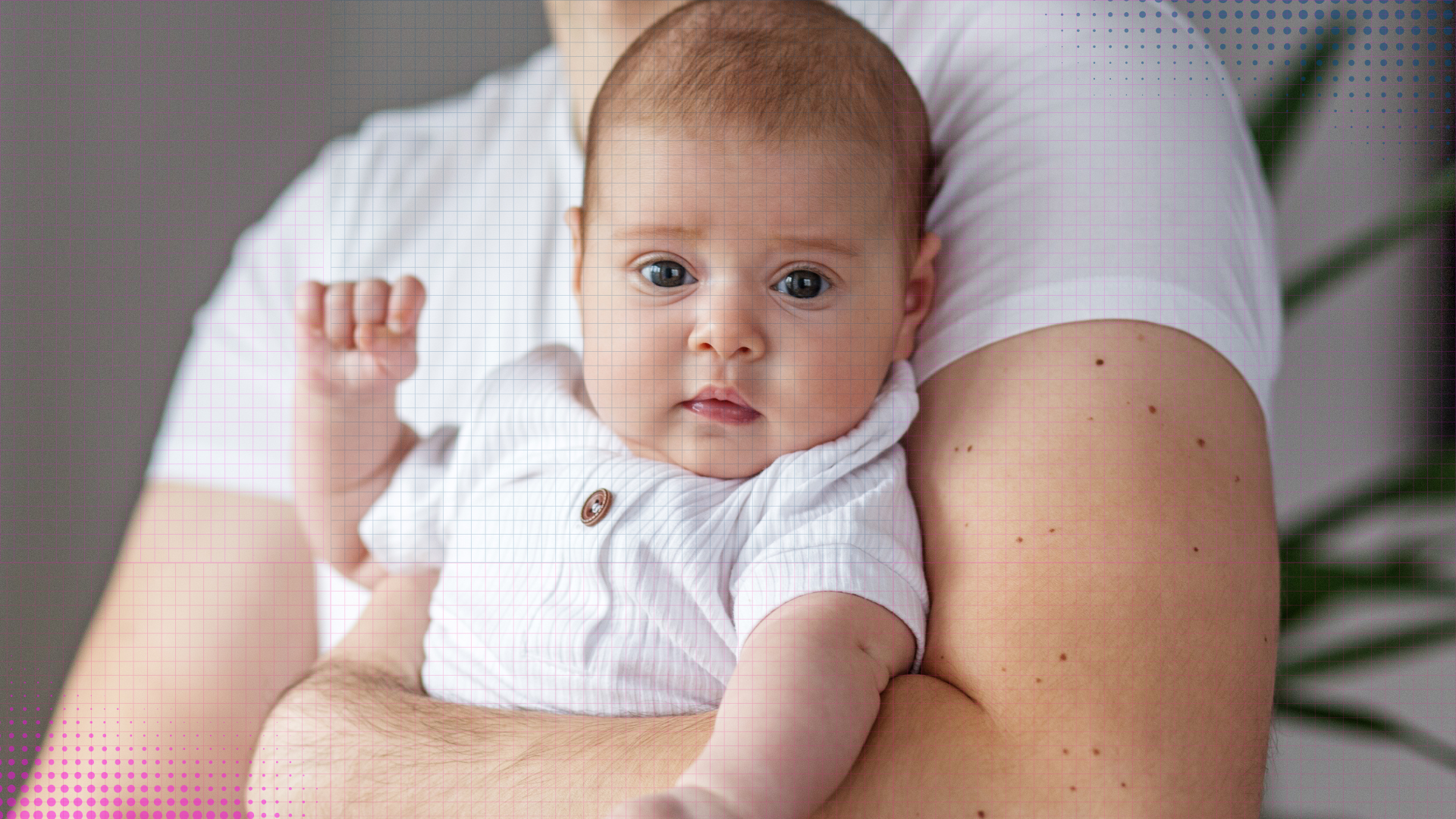 Parent holding baby